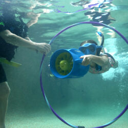 Fun with Seadoo underwater scooters at Divers Den pool